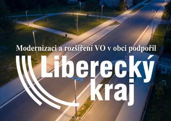 Modernizaci a rozšíření veřejného osvětlení v obci podpořil Liberecký kraj
